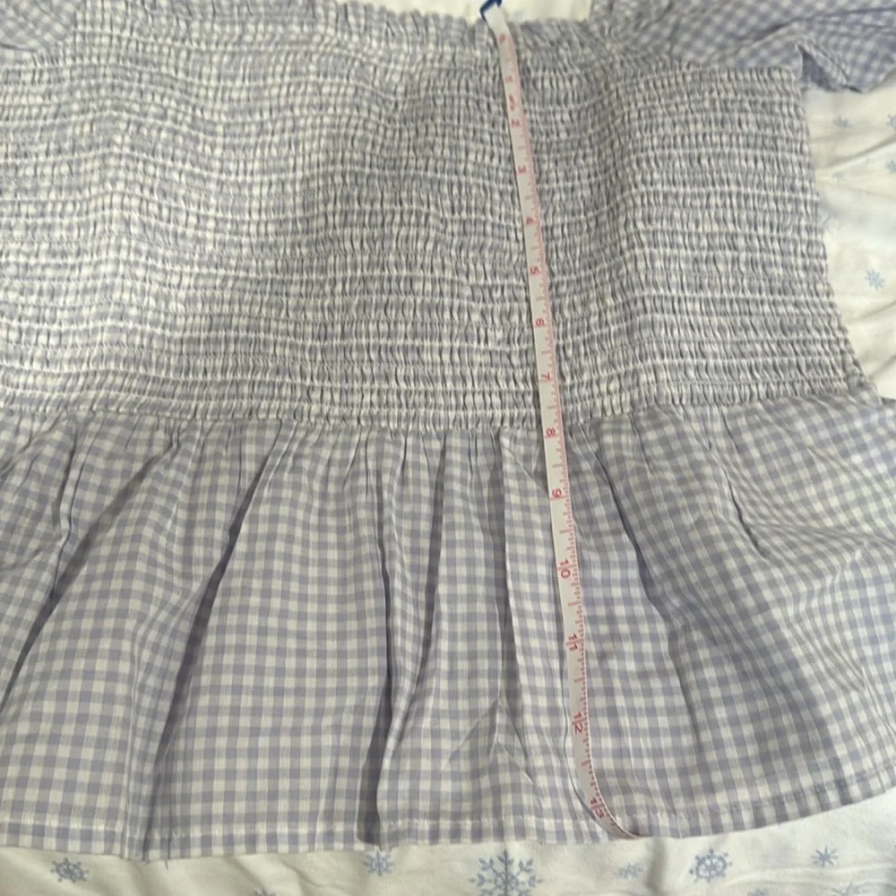 J. Crew NWT Gingham Puff Sleeve Top